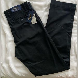 NWT Polo Ralph Lauren Black Pants Stretch Classic Fit 32x34